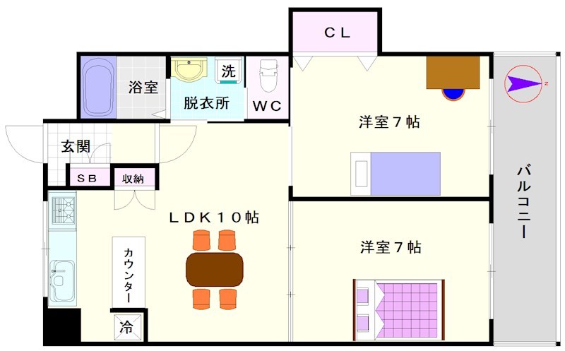 ヴェルコート折鶴 間取り