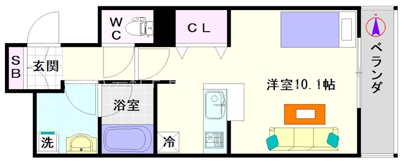 ＢＲＡＶＩ南堀江 間取り