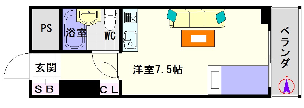 アンピエス難波 間取り