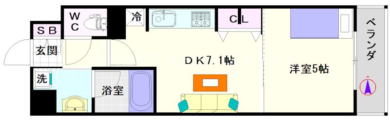 ＢＲＡＶＩ南堀江 間取り