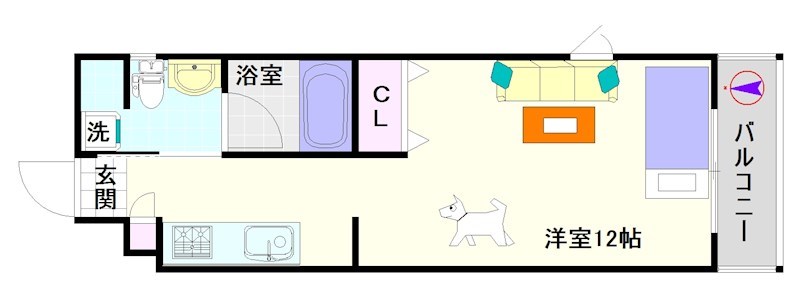 オルフェア難波南Ⅺ番館 間取り