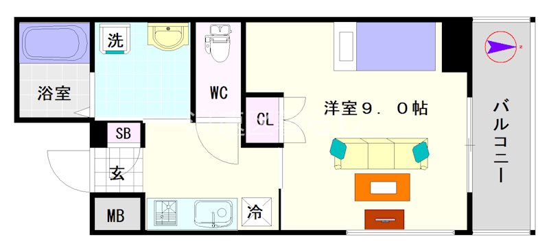 R SQUARE　日本橋Ⅰ 間取り