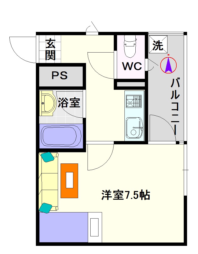 カルマーレなんばＷＥＳＴ 間取り