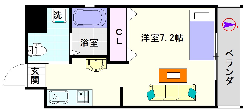 ウィステリアガーデン　（旧JJ COURT 千代崎） 間取り
