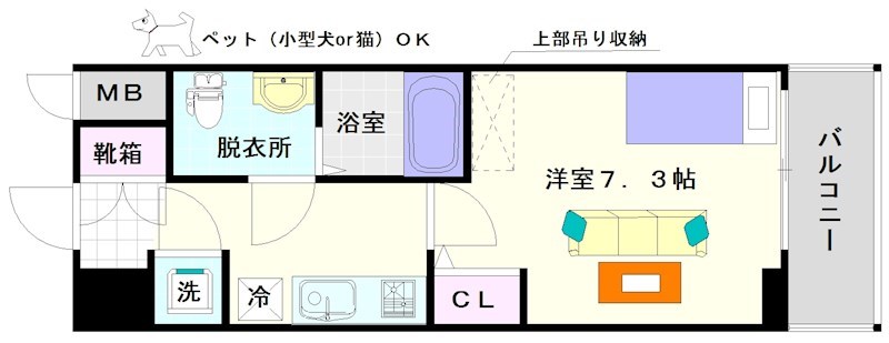 ラシュレエグゼ難波西 間取り