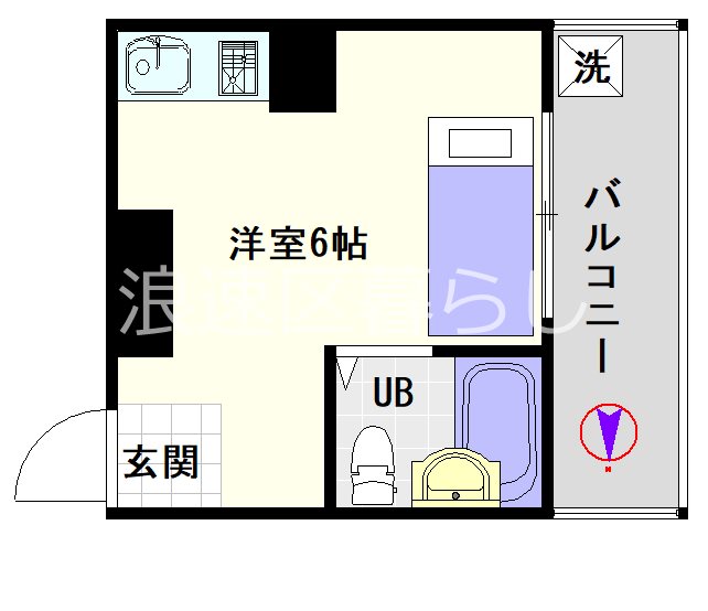 ビジタル浪速3 間取り