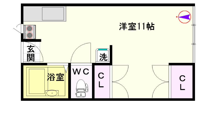 岩伸難波ハイツ 間取り