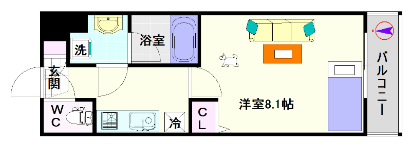 レオンコンフォート難波サウスゲート 間取り
