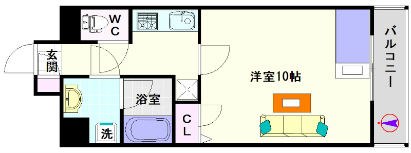 レオンコンフォート難波サウスゲート 間取り