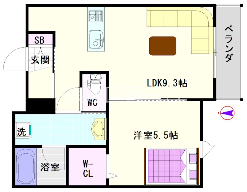 EXE難波南Ⅱ 間取り