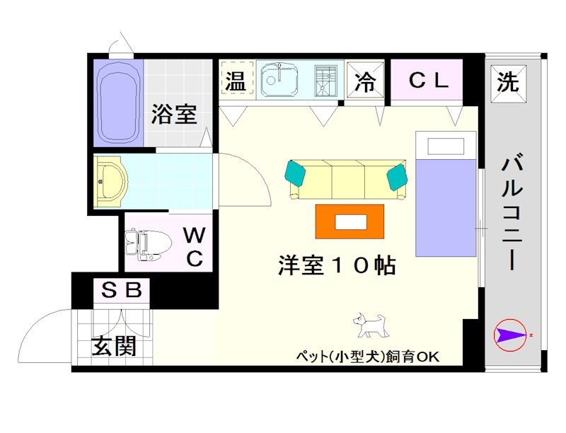 エルミタージュ難波南Ⅰ 間取り