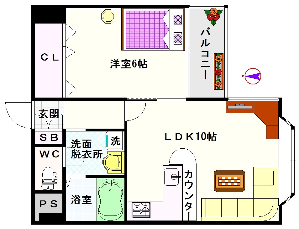 ヴァンシス難波南 間取り