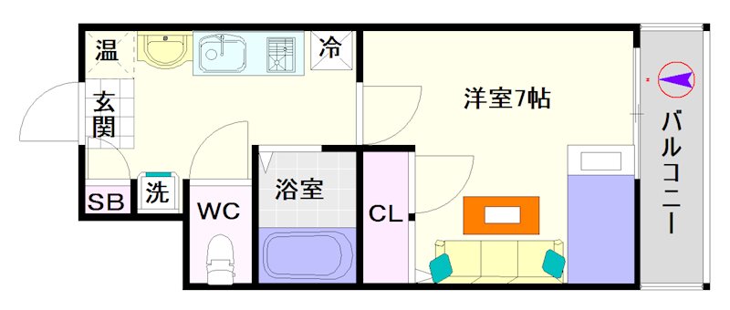 vineルミエール大国町 間取り
