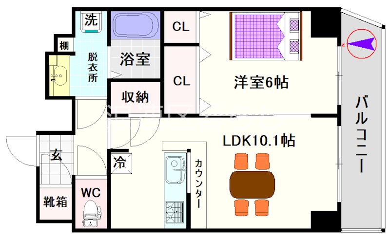 スワンズシティ難波南 間取り