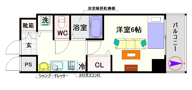 スワンズシティ難波南 間取り