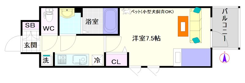 レシオス難波 間取り
