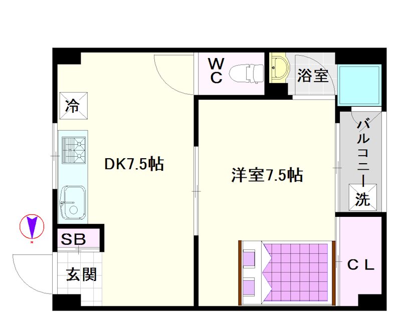 ダイヤマンション難波 間取り