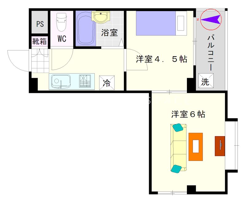 ビジタル浪速5 間取り