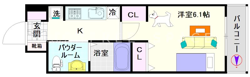 エステムプラザ難波ＷＥＳＴリバークロス 間取り