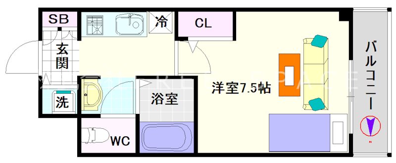 フェリーチェ難波オーベスト 間取り