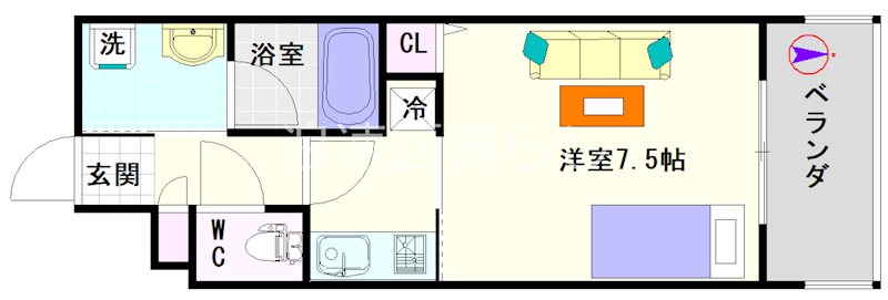 グランシス難波西 間取り