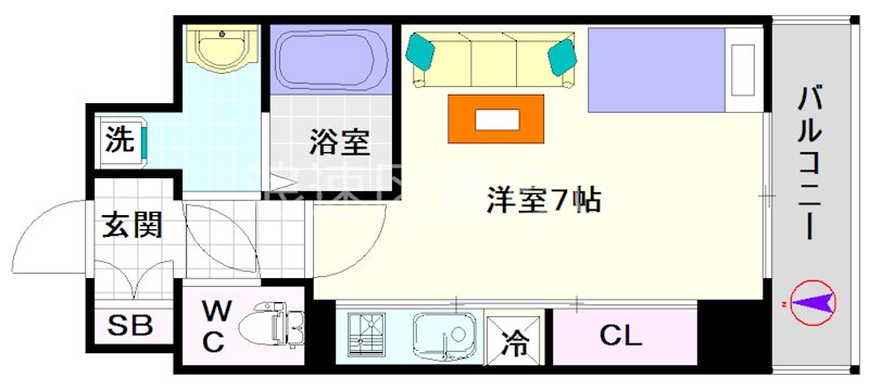 S-RESIDENCE NAMBA VIALE 間取り