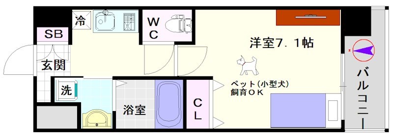 LIVAZ NAMBA AIRY 間取り