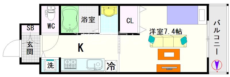 ＫＤＸレジデンス難波 間取り