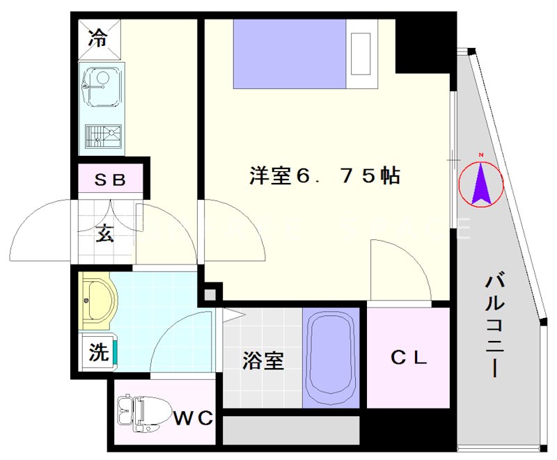 Luxe難波WEST 間取り