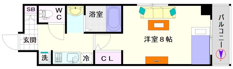 シャトー桜川（木津川） 間取り