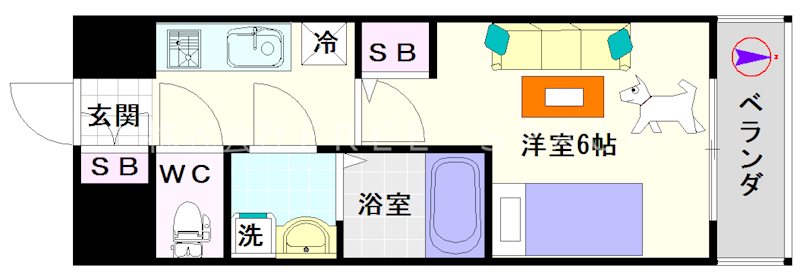 エスリード難波ザ・ゲート 間取り