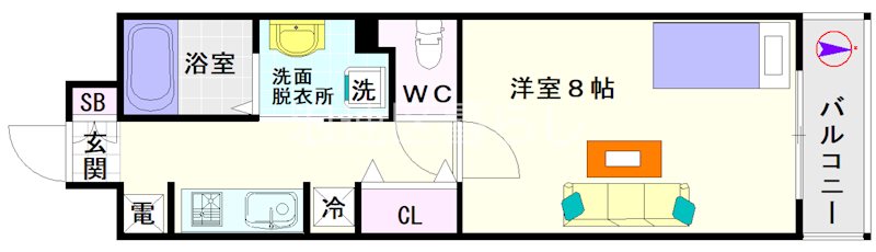 ジェイプライド難波南 間取り