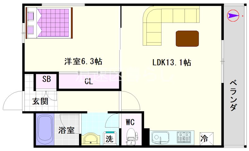S-FORT桜川 間取り