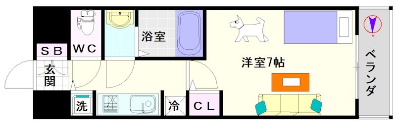 S-RESIDENCE難波Briller 間取り