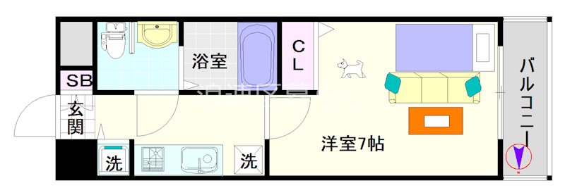 S-RESIDENCE難波Briller 間取り
