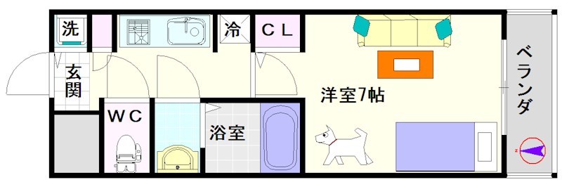 S-RESIDENCE難波Briller 間取り