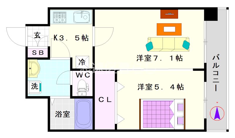 ＣＯＣＯＲＯ－ＥＡＳＴ 間取り