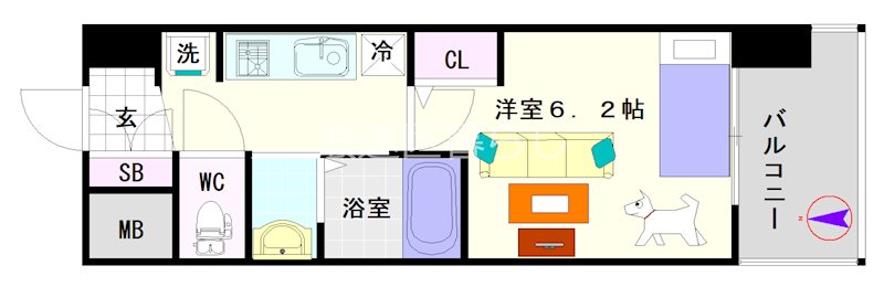 エステムコート難波Ⅶビヨンド 間取り