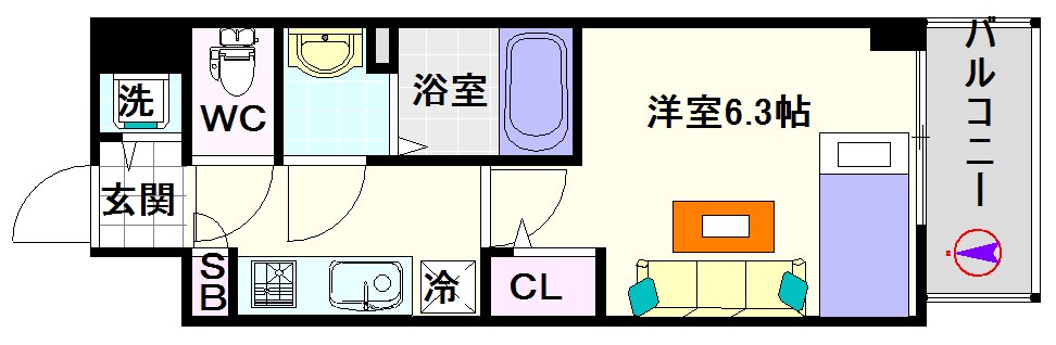 エスリード難波セントラル 間取り