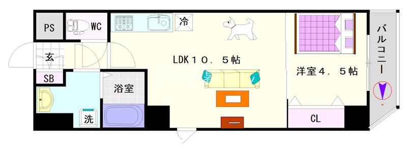 オルゴグラートNAMBA 間取り