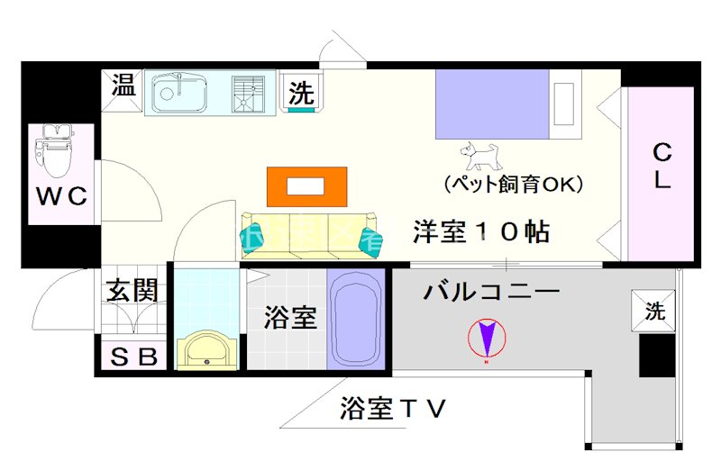 エルミタージュ難波南Ⅱ 間取り
