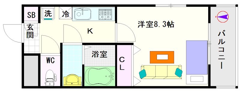 メルクリオール難波 間取り