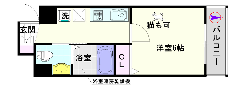 エグゼ難波南 間取り