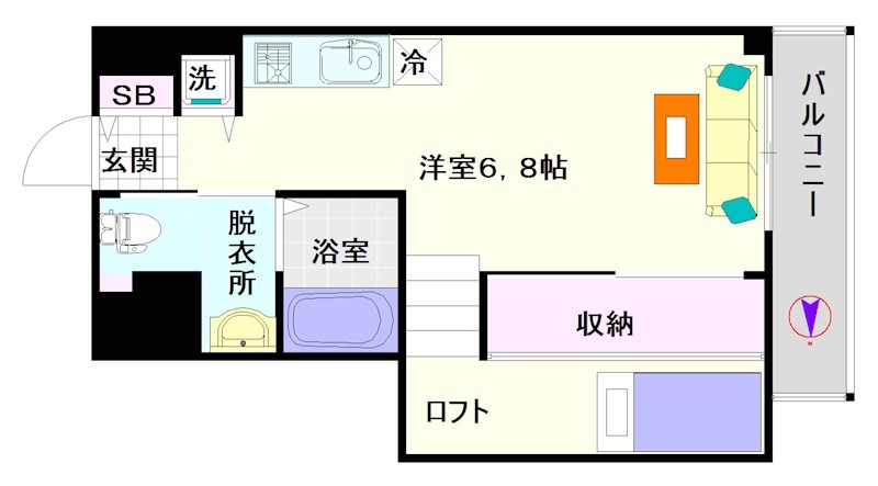 コーラルポワント難波ＷＥＳＴ 間取り