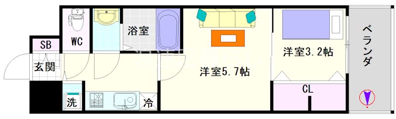 S-RESIDENCE日本橋Qualier 間取り