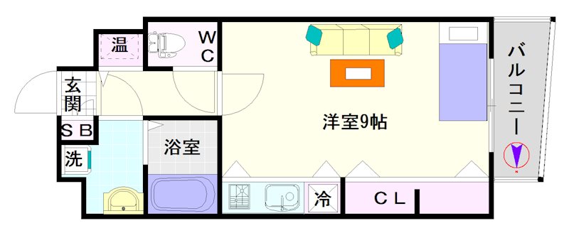 リップル　ＧＲＯＷ　ＮＡＮＢＡ 間取り