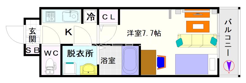 エスレジデンス難波ＥＡＳＴ 間取り
