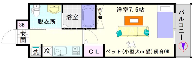 エステムコート難波サウスプレイスＶエレージュ 間取り