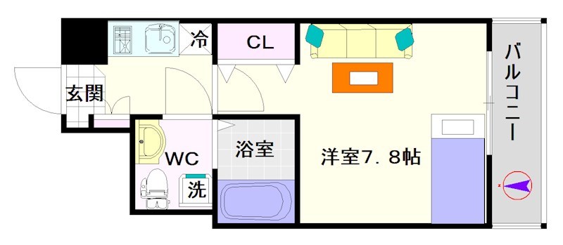 ＡＦＦＬＵＥＮＣＥ難波 間取り