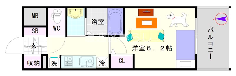エステムコート難波Ⅶビヨンド 間取り